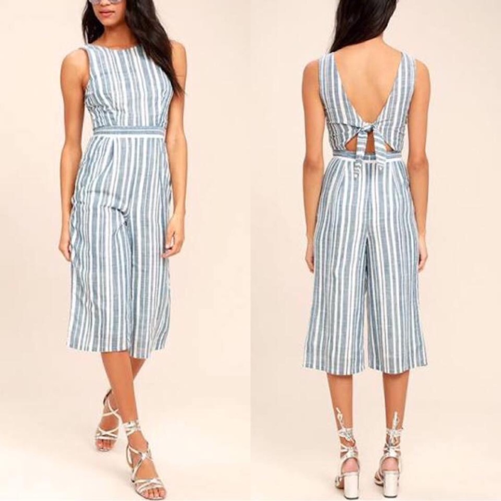 Striped Cotton Jumpsuit